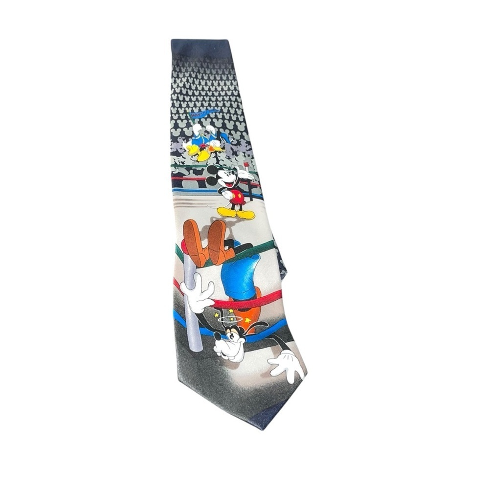 Disney wrestling wrestle Mickey Mouse Donald Duck goofy tie like new necktie